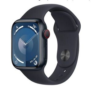 NEW OPEN BOX Apple Watch Series 9 (GPS + Cellular) 41mm, Midnight, S/M